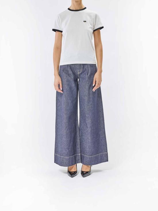  칼라거펠트 반팔 티셔츠 A3W17078B09 Cream - KARL LAGERFELD