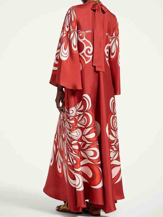25FW 라 더블제이 롱 원피스 DRE0232SIL006PHO01RE02 Red - LA DOUBLEJ
