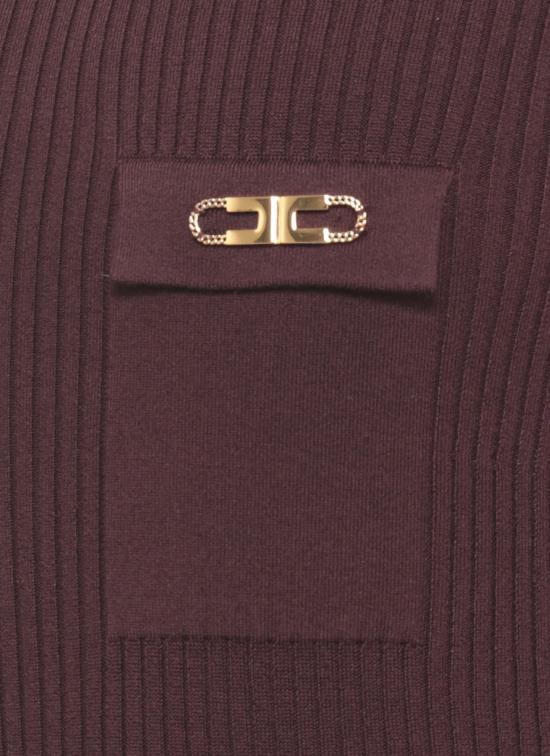 25FW 엘리자베타프랜치 미디 원피스 AM23B56E2 EA4 Bordeaux - ELISABETTA FRANCHI