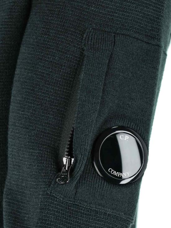 25FW 씨피 컴퍼니 리울 풀 집 렌즈 가디건 제트  19CMKN202A006595A699 Green - C.P. COMPANY