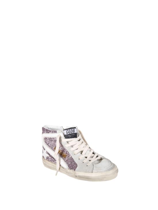 26SS 골든구스 슬라이드 하이 스니커즈 GWF00115 F004526 82284 LILAC ICE SAND - GOLDEN GOOSE
