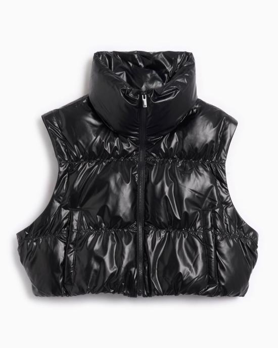 25FW 아디다스 오리지널스 에센셜 글로시 투인원 크롭 푸퍼 자켓 JX2988 DOM - ADIDAS