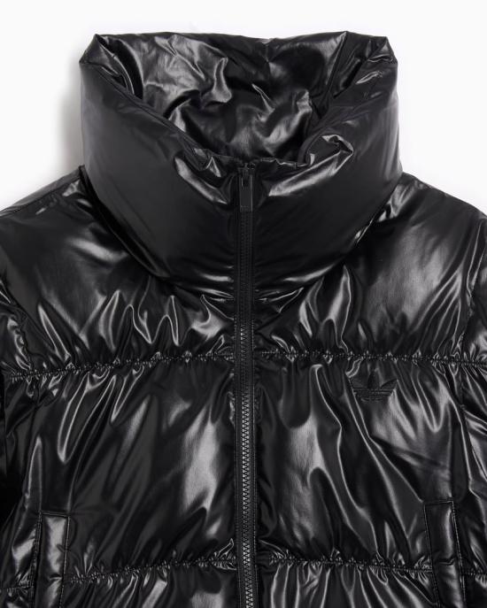 25FW 아디다스 오리지널스 에센셜 글로시 투인원 크롭 푸퍼 자켓 JX2988 DOM - ADIDAS