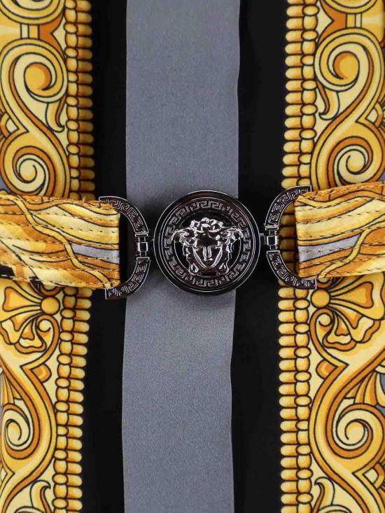  베르사체 미디 스커트 10217711A162625E700 Grey - VERSACE