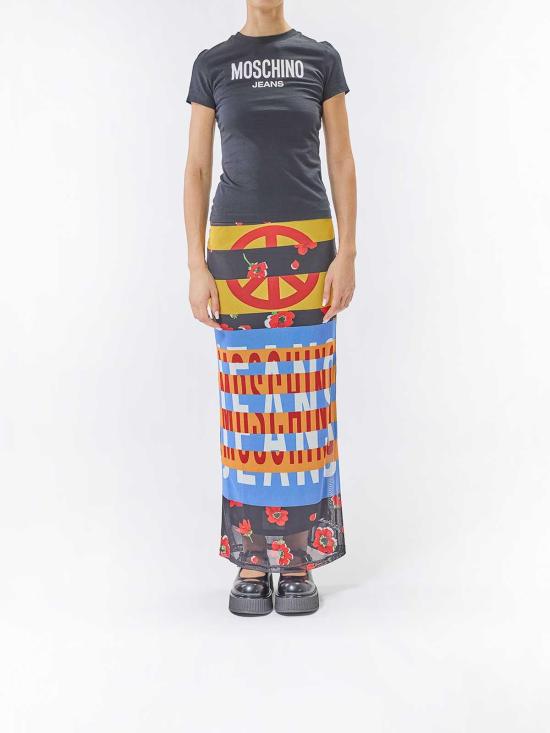  모스키노 미디 스커트 13382381888 Multicolour - MOSCHINO