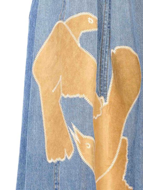 25FW 마르니 롱 스커트 GOJD0666QSUSCY4400B96 Blue - MARNI