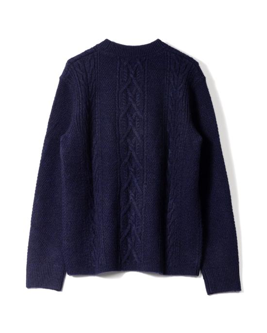 25FW 왁스 런던 스웨터 AW25 KNT HUT BWN NVY NAVY Blue - WAX LONDON