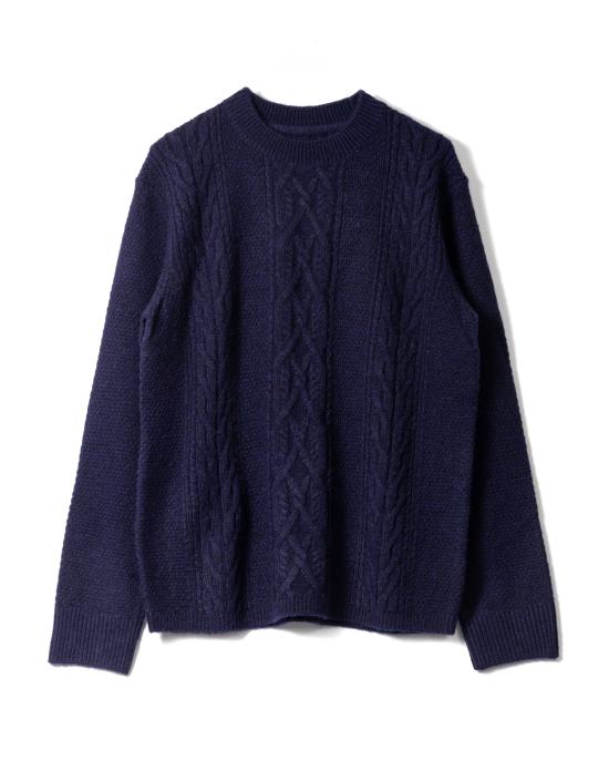25FW 왁스 런던 스웨터 AW25 KNT HUT BWN NVY NAVY Blue