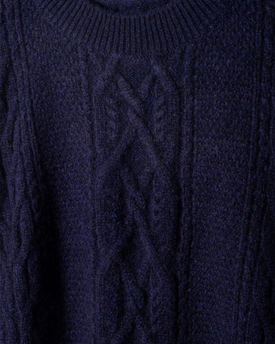25FW 왁스 런던 스웨터 AW25 KNT HUT BWN NVY NAVY Blue - WAX LONDON
