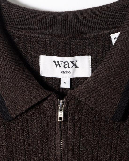 25FW 왁스 런던 반팔 티셔츠 AW25 KNT BRY BYN DKB DARK BROWN Brown - WAX LONDON