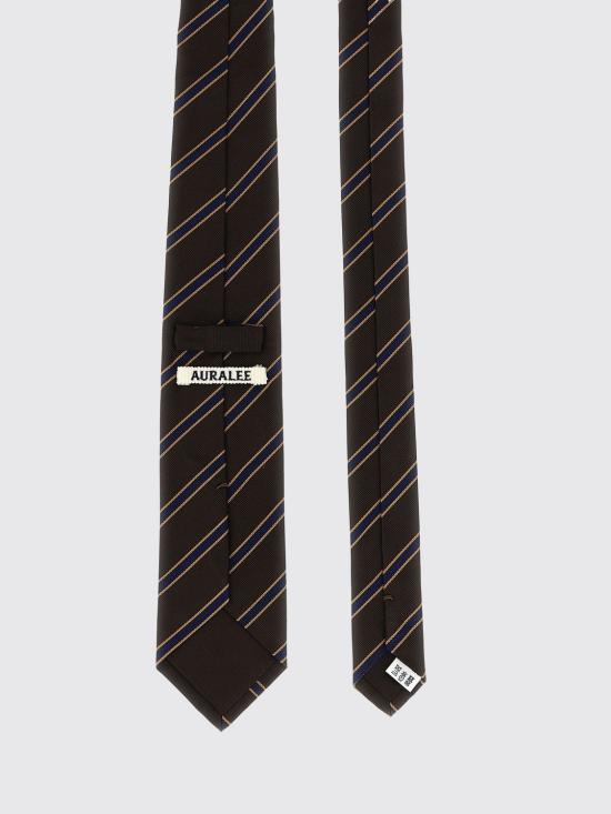 25FW 오라리 넥타이 A25AT01SS DARKBROWNSTRIPE Brown - AURALEE