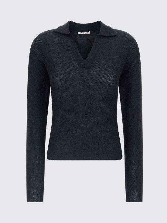 25FW 오라리 폴로 티셔츠 A25AP05AK NAVY Blue - AURALEE