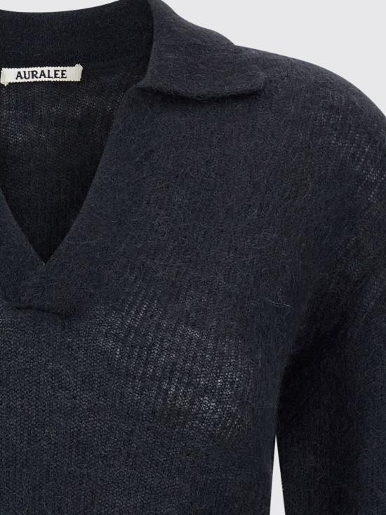 25FW 오라리 폴로 티셔츠 A25AP05AK NAVY Blue - AURALEE