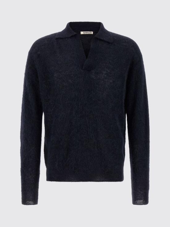 25FW 오라리 폴로 티셔츠 A25AP02AK NAVY Blue - AURALEE