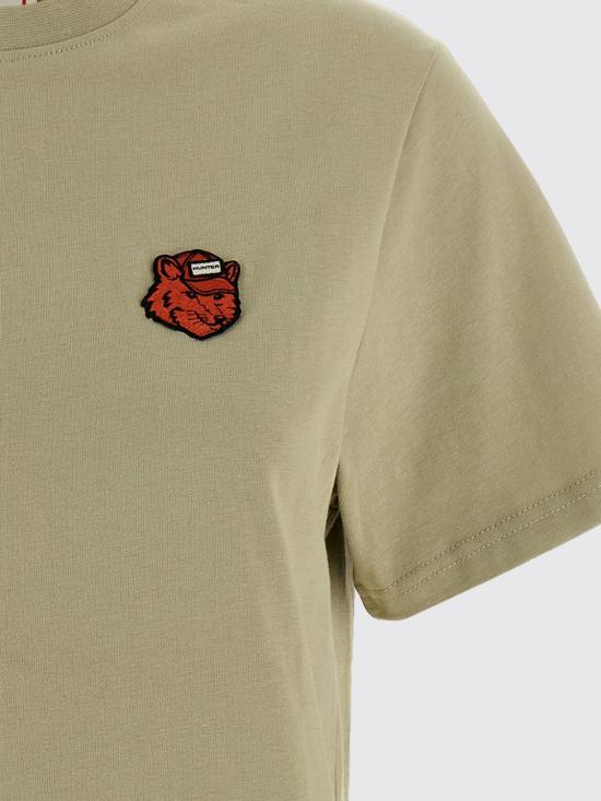 25FW 메종키츠네 메종 키츠네 x 헌터 폭스 헤드 티셔츠 HARU0011252 P129 Green - MAISON KITSUNE