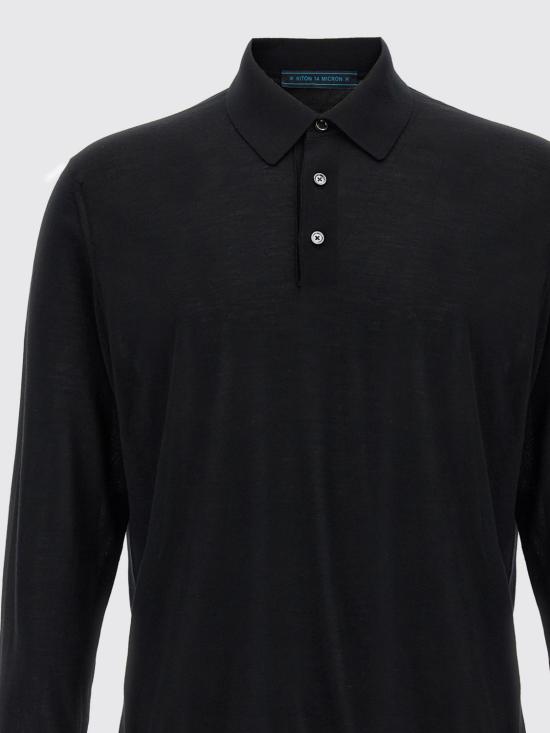 25FW 키톤 폴로 티셔츠 UMK0864K 5008 Black - KITON