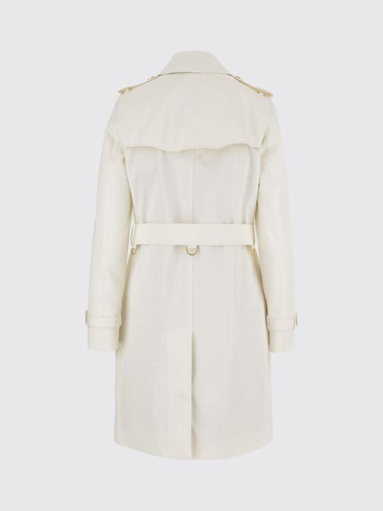 25FW 버버리 미드렝스 개버딘 켄싱턴 트렌치 코트 코튼 8111149 White - BURBERRY