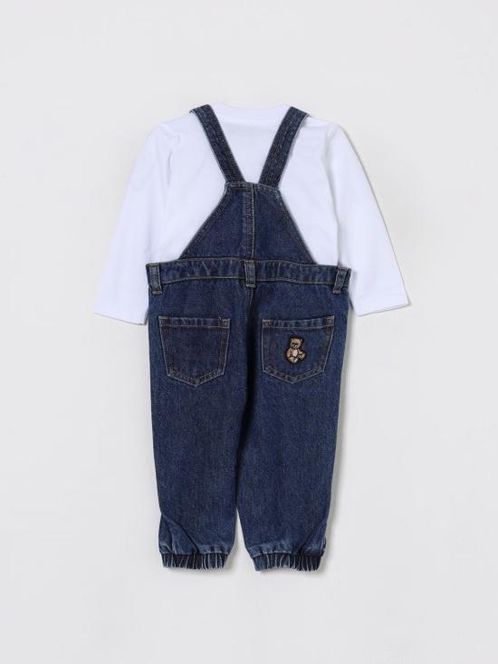 25FW [키즈] 모스키노 오버롤 MUK059L0E29 40335 Blue - MOSCHINO