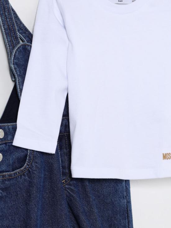 25FW [키즈] 모스키노 오버롤 MUK059L0E29 40335 Blue - MOSCHINO