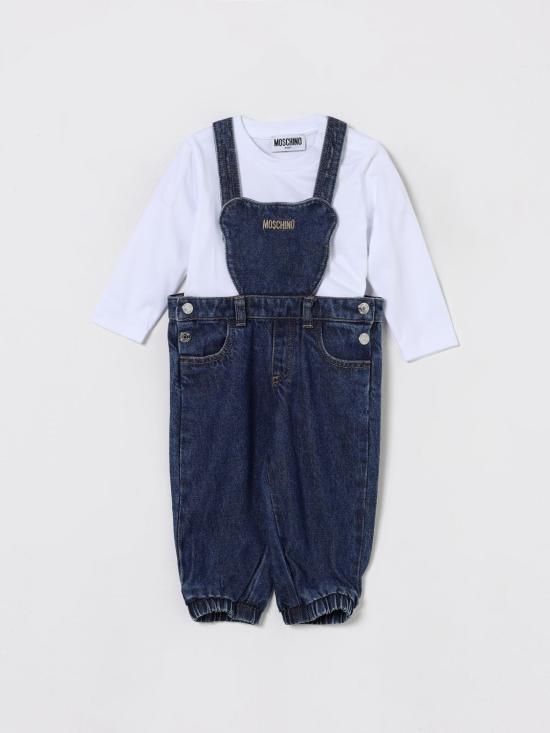 25FW [키즈] 모스키노 오버롤 MUK059L0E29 40335 Blue