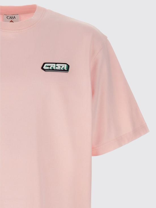 25FW 카사블랑카 반팔 티셔츠 MAW25JTS044 01 Pink - CASABLANCA