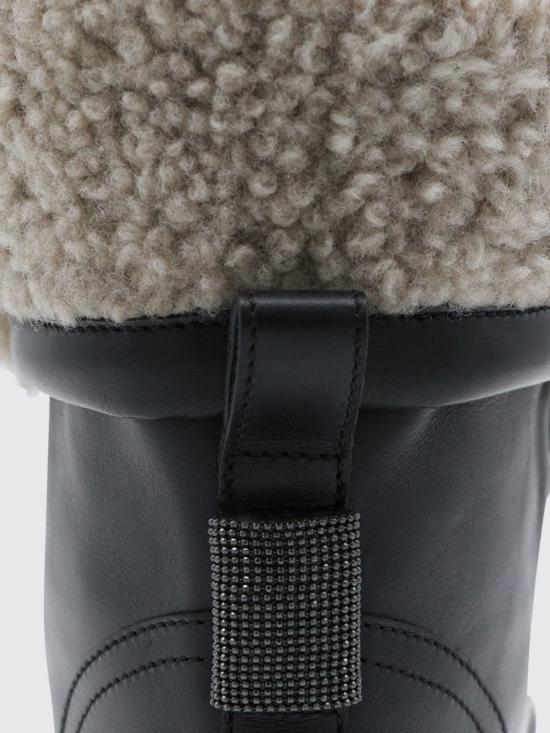 25FW 브루넬로 쿠치넬리 뮬/슬리퍼 MZOLG2832 C101 Black - BRUNELLO CUCINELLI