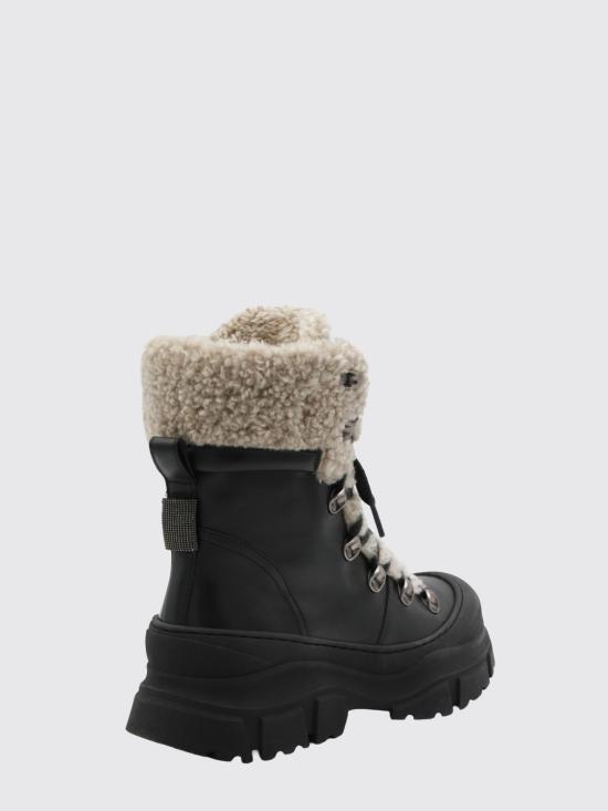 25FW 브루넬로 쿠치넬리 뮬/슬리퍼 MZOLG2832 C101 Black - BRUNELLO CUCINELLI