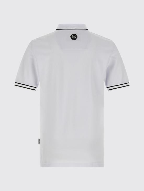 25FW 필립 플레인 폴로 티셔츠 FAECMTK8485PTE003N 01OF White - PHILIPP PLEIN