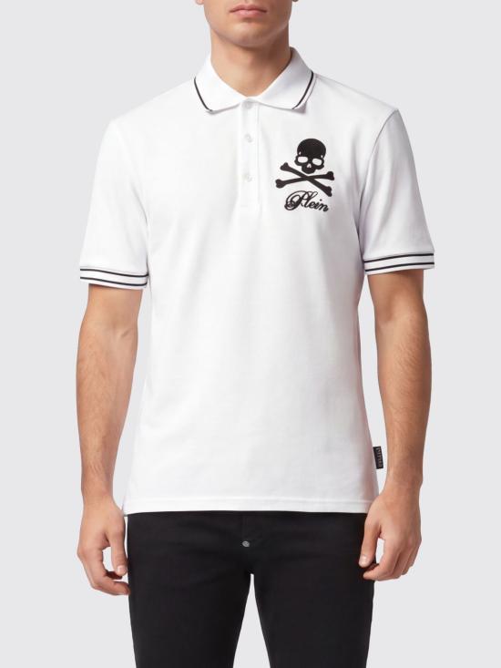 25FW 필립 플레인 폴로 티셔츠 FAECMTK8485PTE003N 01OF White - PHILIPP PLEIN