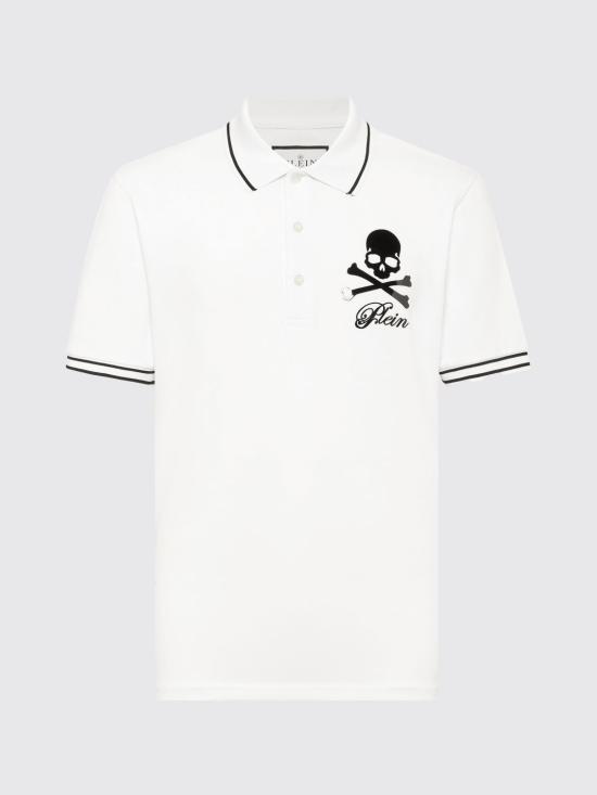 25FW 필립 플레인 폴로 티셔츠 FAECMTK8485PTE003N 01OF White - PHILIPP PLEIN