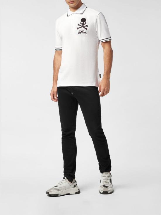 25FW 필립 플레인 폴로 티셔츠 FAECMTK8485PTE003N 01OF White - PHILIPP PLEIN