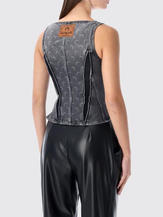 25FW 마린세르 민소매 티셔츠 WTO408BCDEN0006 GR90 Grey - MARINE SERRE