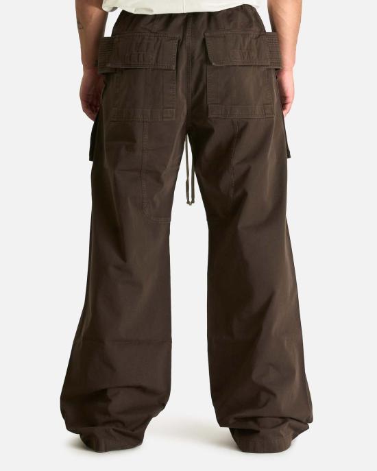  릭 오웬스 치노 팬츠 크리치 와이드 카고 드로스트링 팬츠 - RICK OWENS