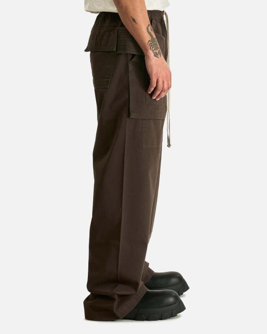  릭 오웬스 치노 팬츠 크리치 와이드 카고 드로스트링 팬츠 - RICK OWENS