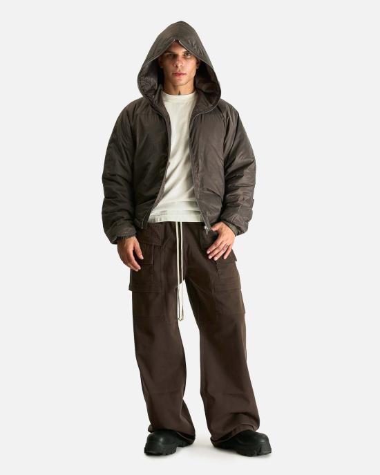  릭 오웬스 치노 팬츠 크리치 와이드 카고 드로스트링 팬츠 - RICK OWENS