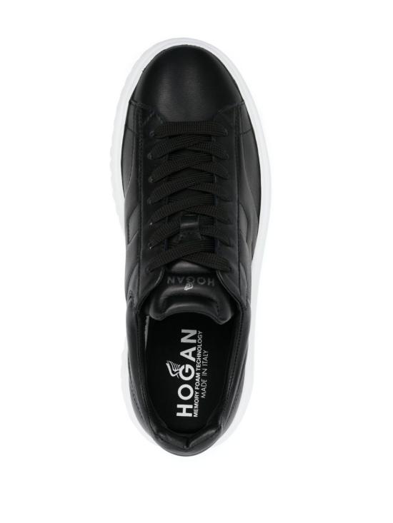  호간 H 스트라이프 스니커즈 HXM6450FC60 LE9B999 BLACK - HOGAN