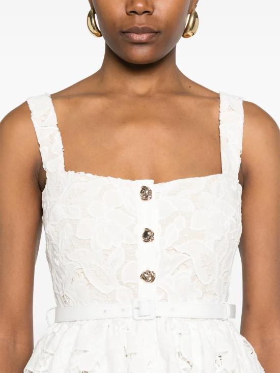 25SS 셀프 포트레이트 미디 원피스 SS25113SC WHITE - SELF PORTRAIT