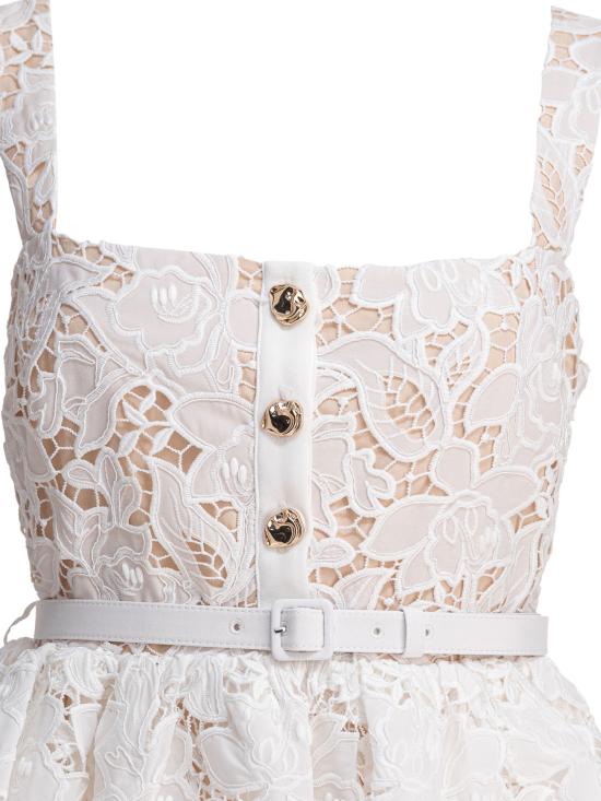 25SS 셀프 포트레이트 미디 원피스 SS25113SC WHITE - SELF PORTRAIT