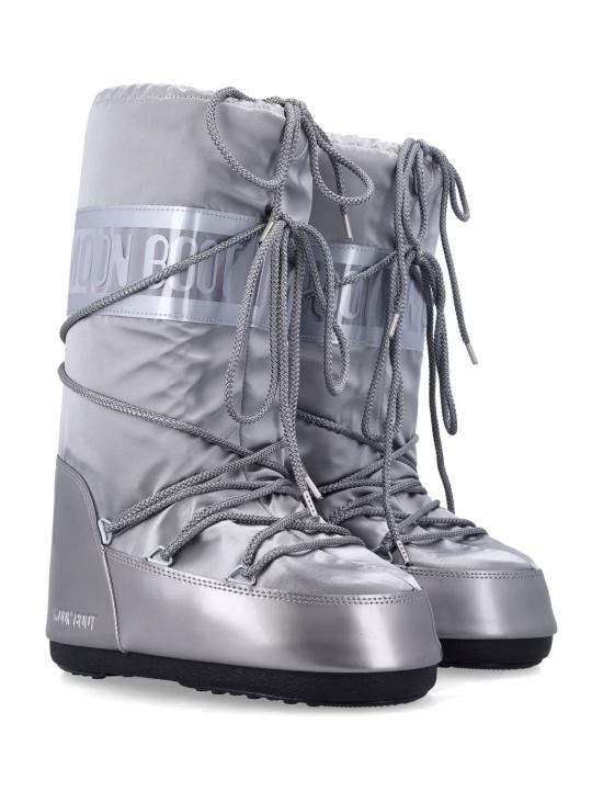 25FW 문부츠 아이콘 글랜스 플래티넘 새틴 부츠 80D1401680 H001 SILVER - MOON BOOT