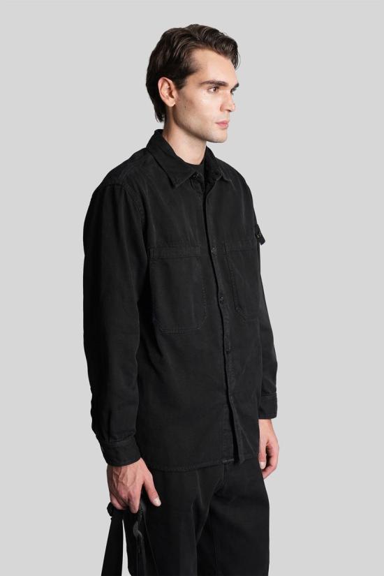 25FW 스톤 아일랜드 긴팔 셔츠 429935 K2S151200025S0184 Black - STONE ISLAND