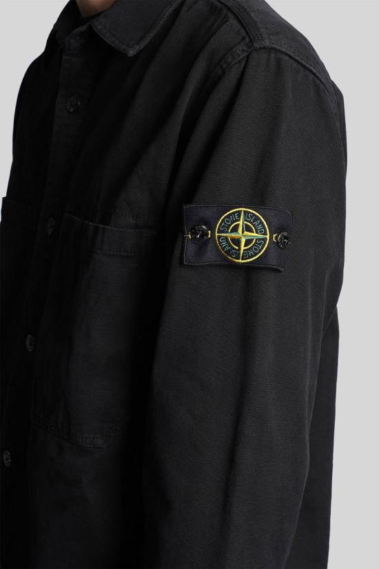 25FW 스톤 아일랜드 긴팔 셔츠 429935 K2S151200025S0184 Black - STONE ISLAND