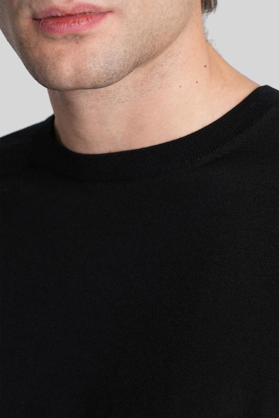 25FW 에르메네질도제냐 스웨터 430312 UGM00A2 110 Black - ERMENEGILDO ZEGNA