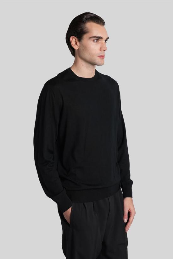 25FW 에르메네질도제냐 스웨터 430312 UGM00A2 110 Black - ERMENEGILDO ZEGNA
