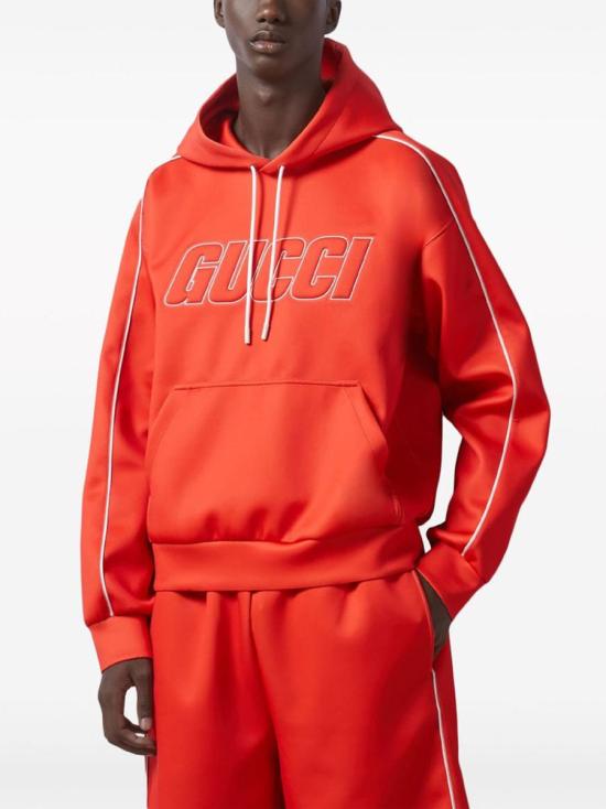 25FW 구찌 네오프렌 후드 스웨트셔츠 768498XJF386284 RED - GUCCI