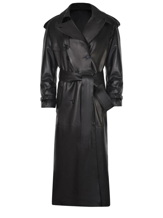 25FW Alessandra Grimoldi 가죽 자켓 TRENCHNERO Black