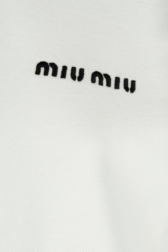 26FW 미우미우 폴로 티셔츠 MJN53514RW F0009 Bianco - MIU MIU