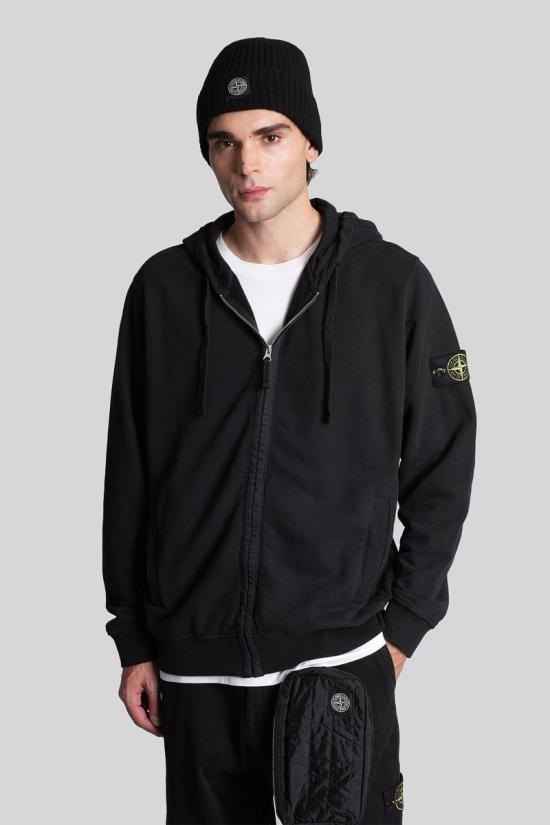 25FW 스톤 아일랜드 후드 티셔츠 430338 K2S156100067S0A20 Black