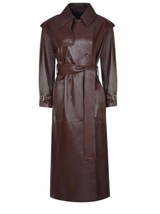 25FW Alessandra Grimoldi 가죽 자켓 TRENCHBORDEAUX Red