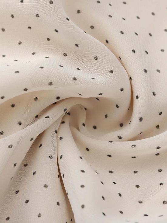  Cubic 롱 원피스 큐빅 이레귤러 러플 폴카 도트 슬링 드레스 - OTHER BRANDS