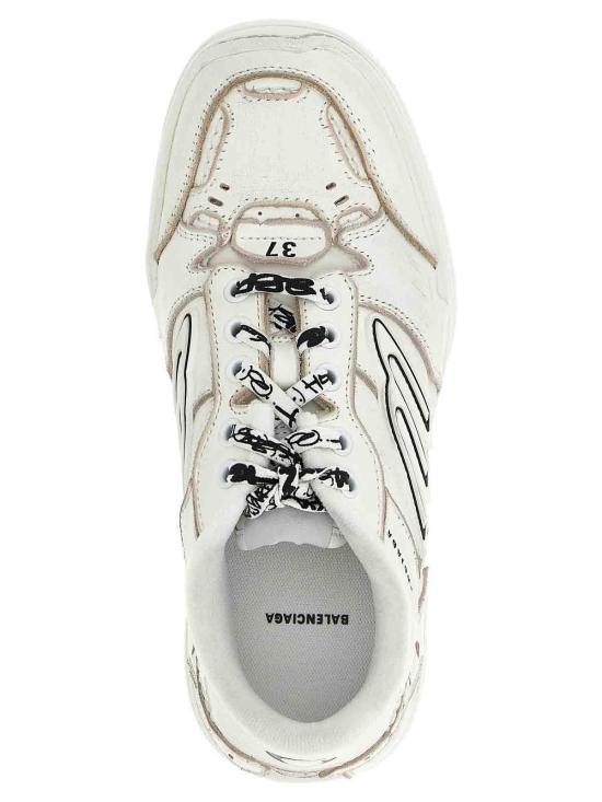 26SS 발렌시아가 햄튼스 미디움 원 아웃 스니커즈 841763WCURS9000 White - BALENCIAGA